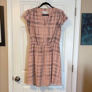 Elle Blush Checkered Mini Dress